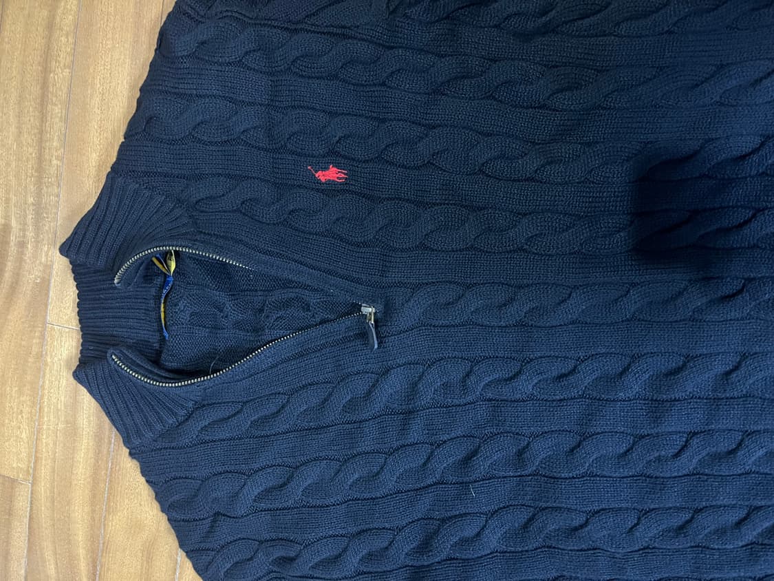 폴로 케이블 니트 반집업  상품이미지1