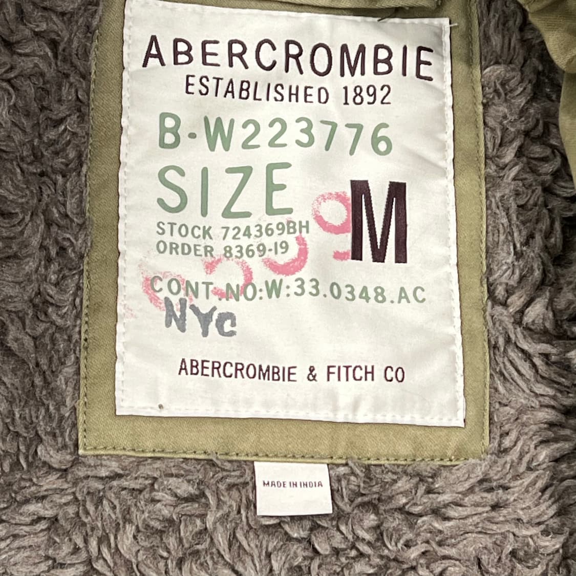 아베크롬비 밀리터리 워크점퍼 s09850 상품이미지8