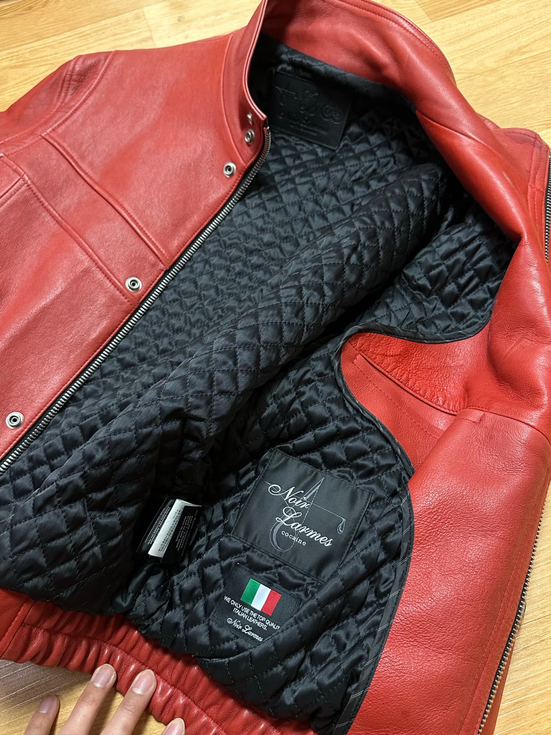 느와르 라르메스 블랙라벨 레더자켓 레드 상품이미지7