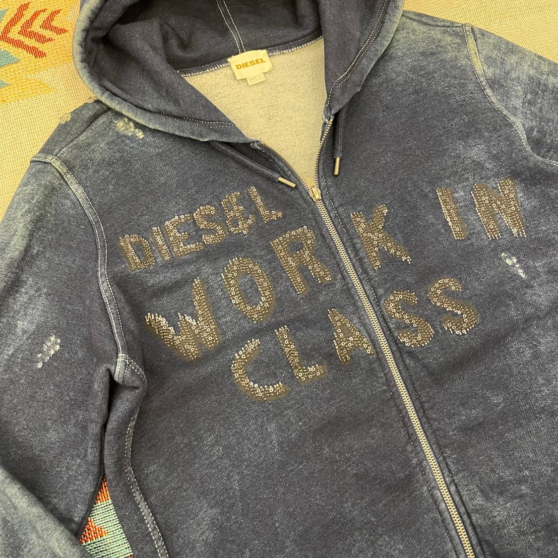 디젤 데미지 집업후드 상품이미지4