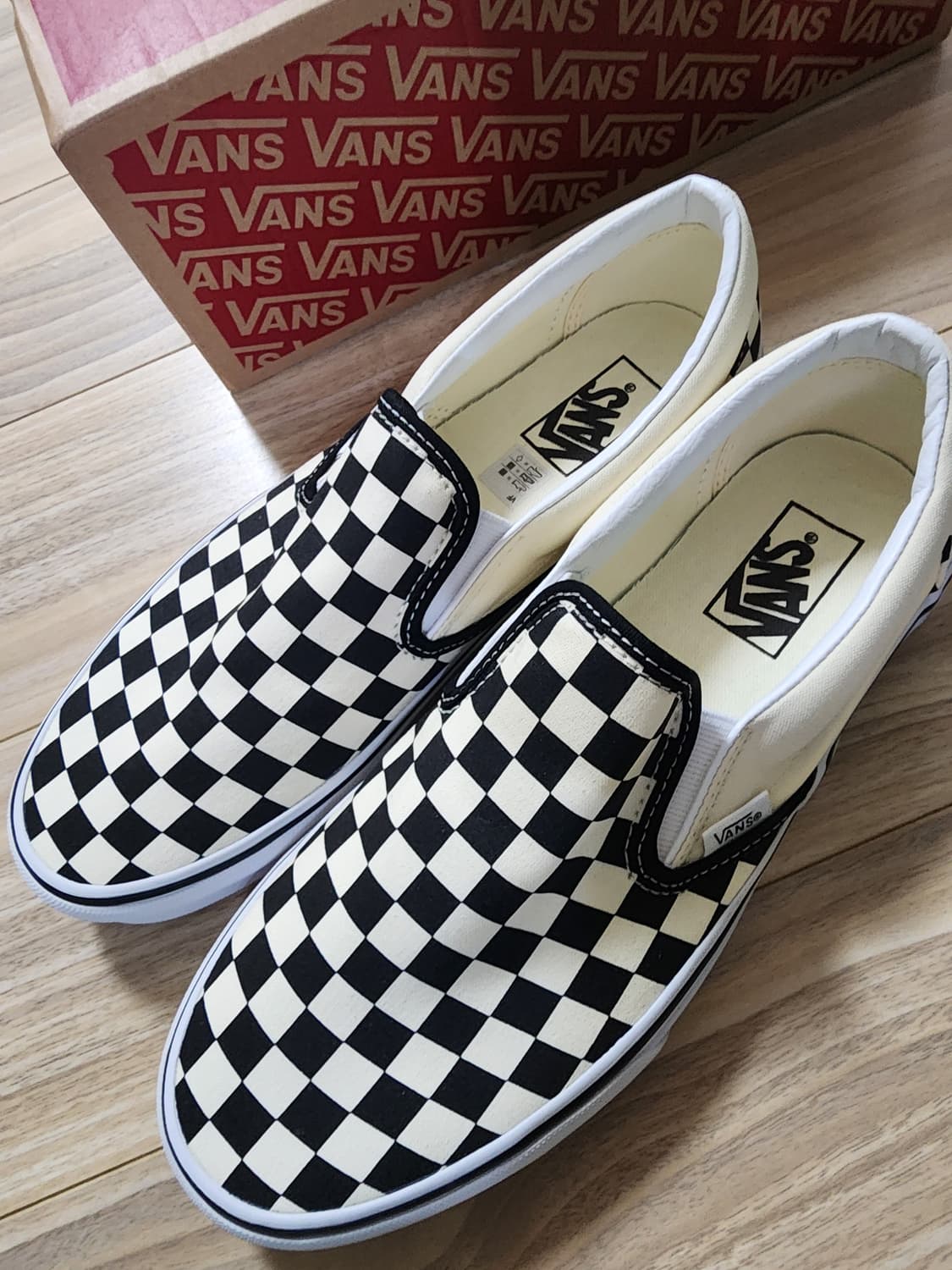 반스클래식슬립온체커보드운동화스니커즈275사이즈 상품이미지6