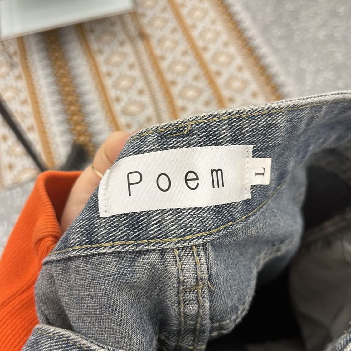 포엠 빈티지 레트로 00's 데님 스트링 조거 카고팬츠 L C10524 상품이미지5