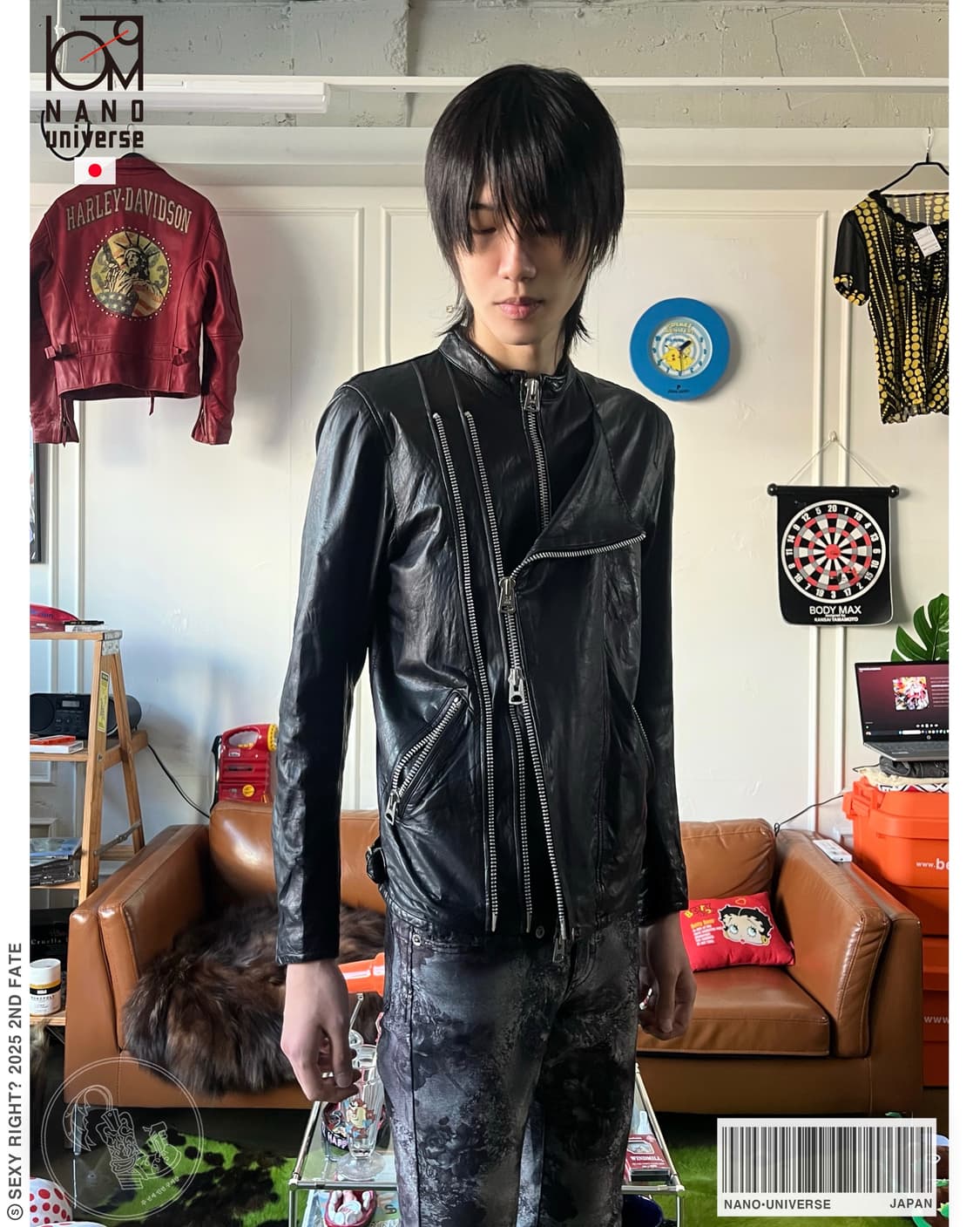 Nano•Universe Multi Zip Leather Jacket 상품이미지1