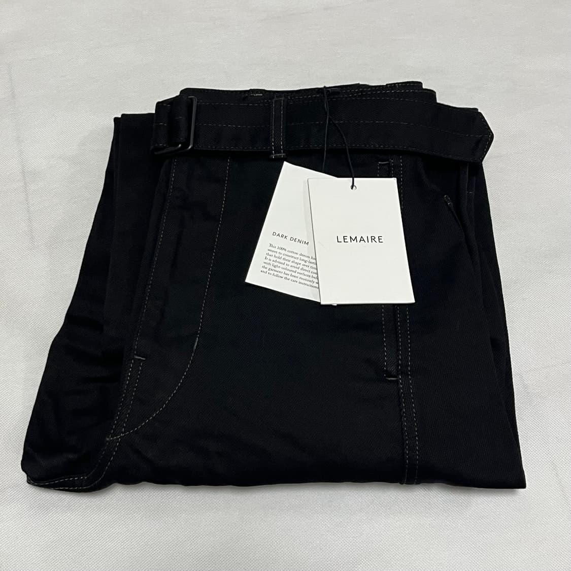 [XXS,XS,S,M]르메르 26ss 트위스트 벨티드 팬츠/블랙 데님 상품이미지1