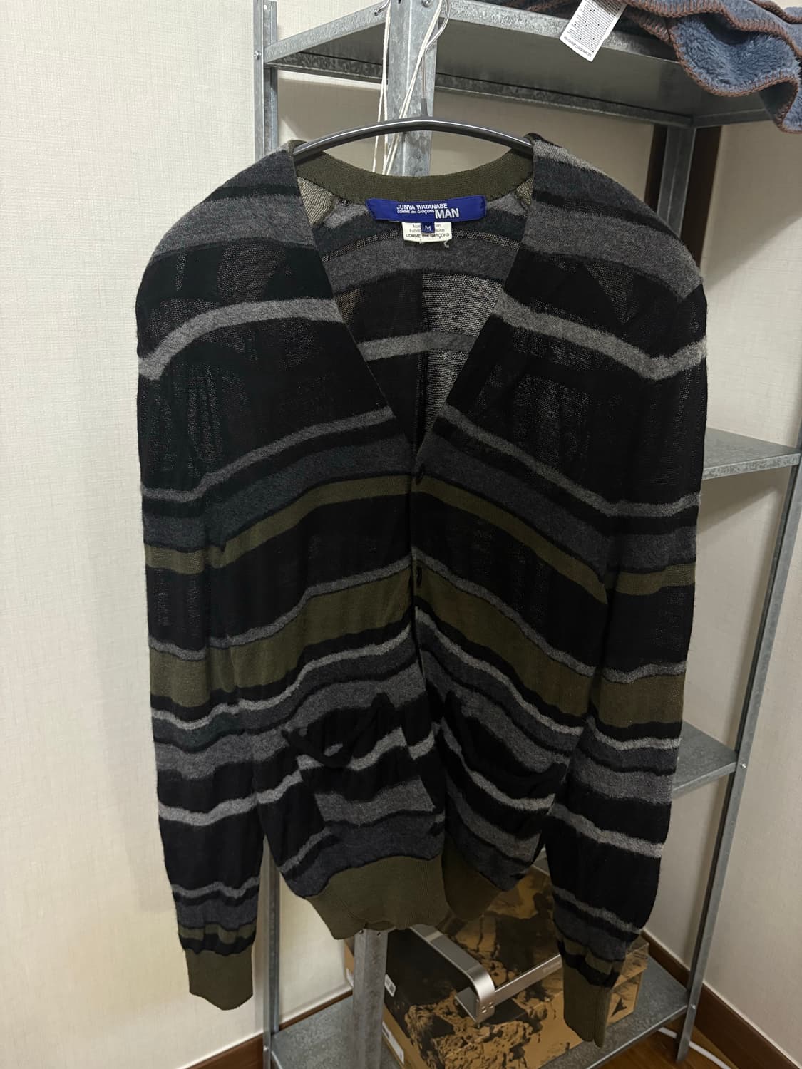 준야 와타나베 스트라이프 가디건 상품이미지1