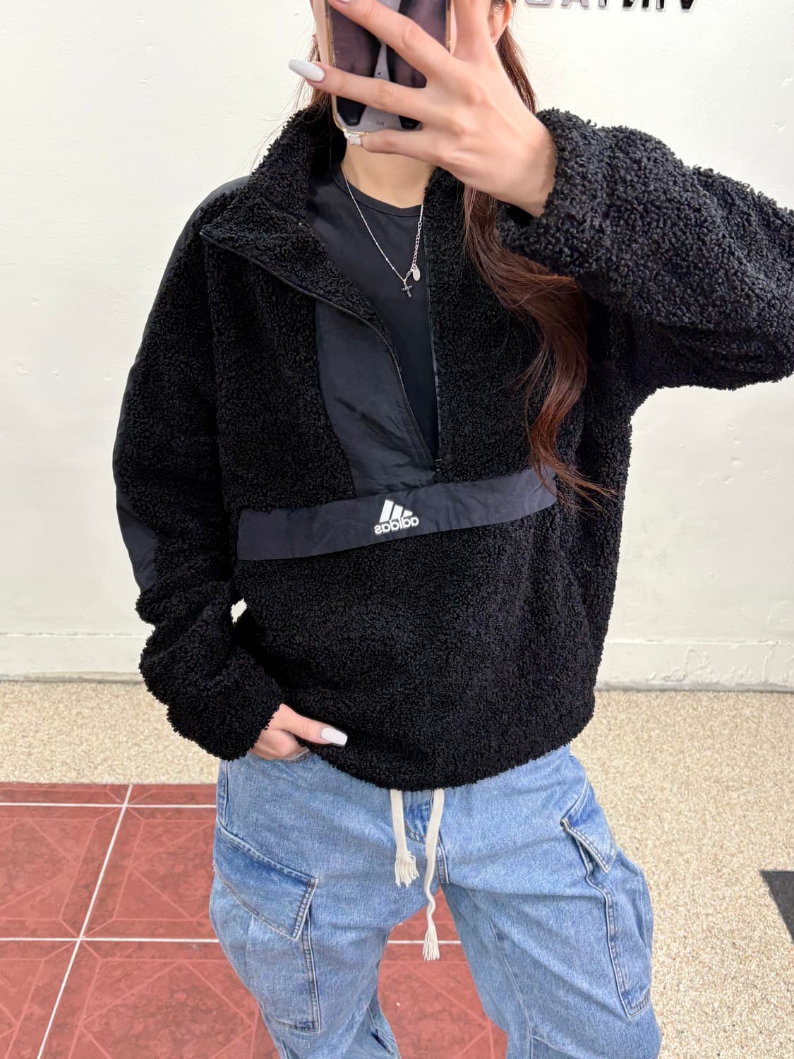 아디다스 후리스 아노락XL 상품이미지3