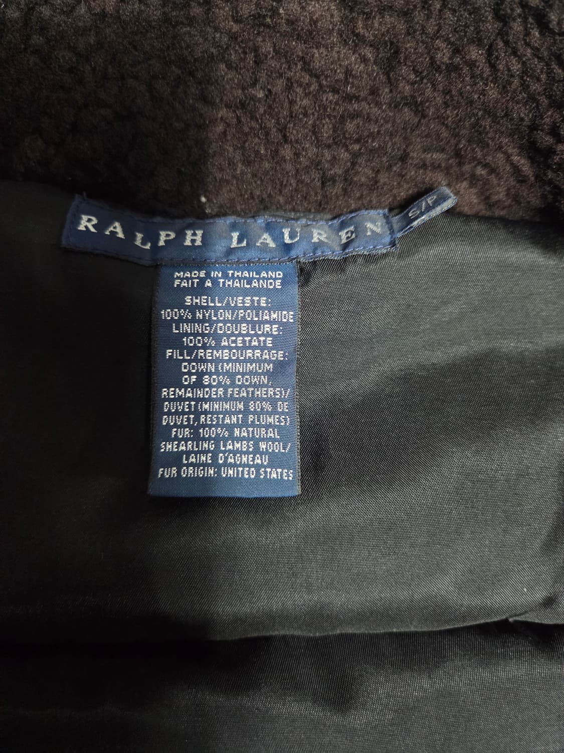 폴로 랄프로렌 블랙 봄버 구스 패딩 자켓 퍼 카라 상품이미지3