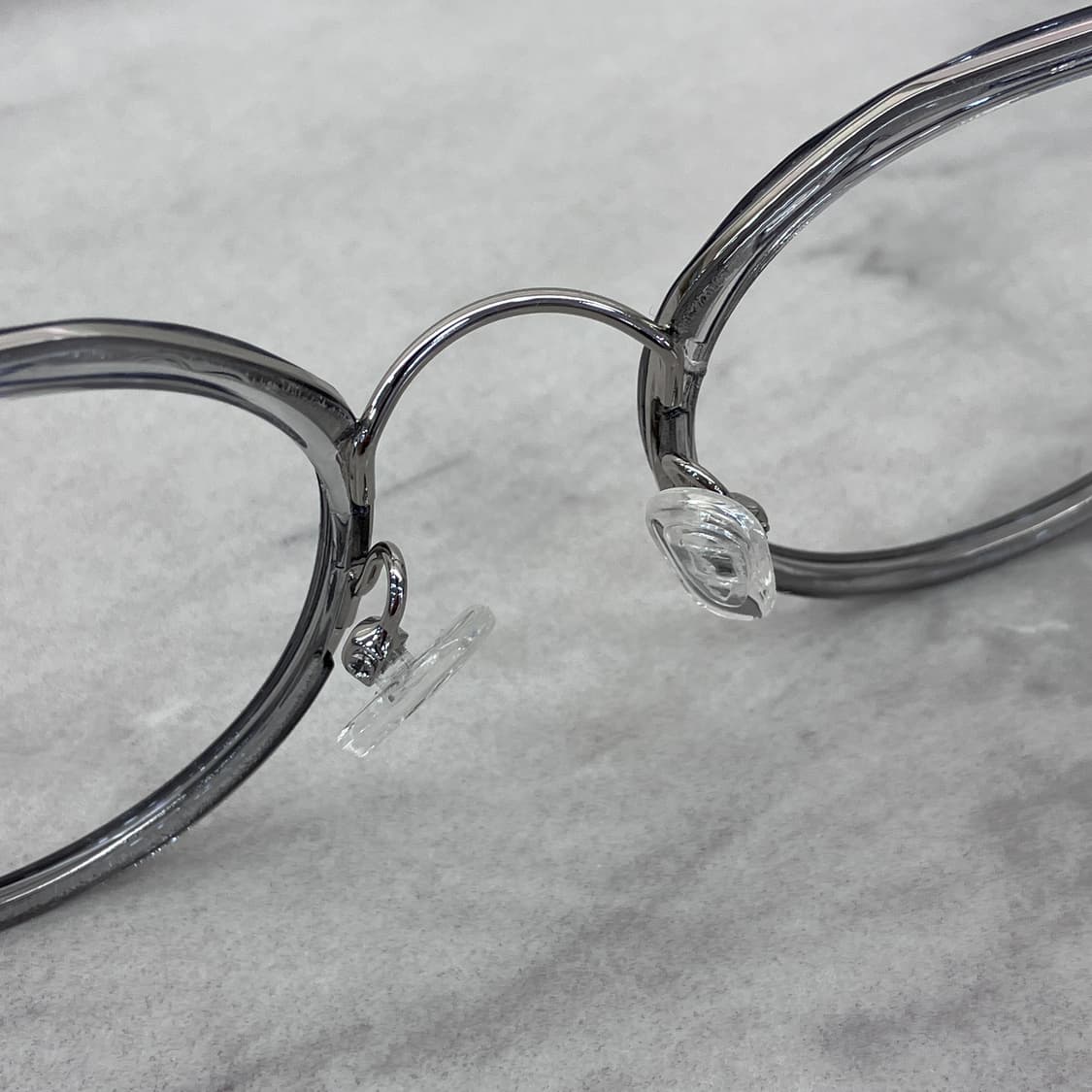 C39 FZ 실버 그레이 라운드 콤비 메탈테 안경 상품이미지4