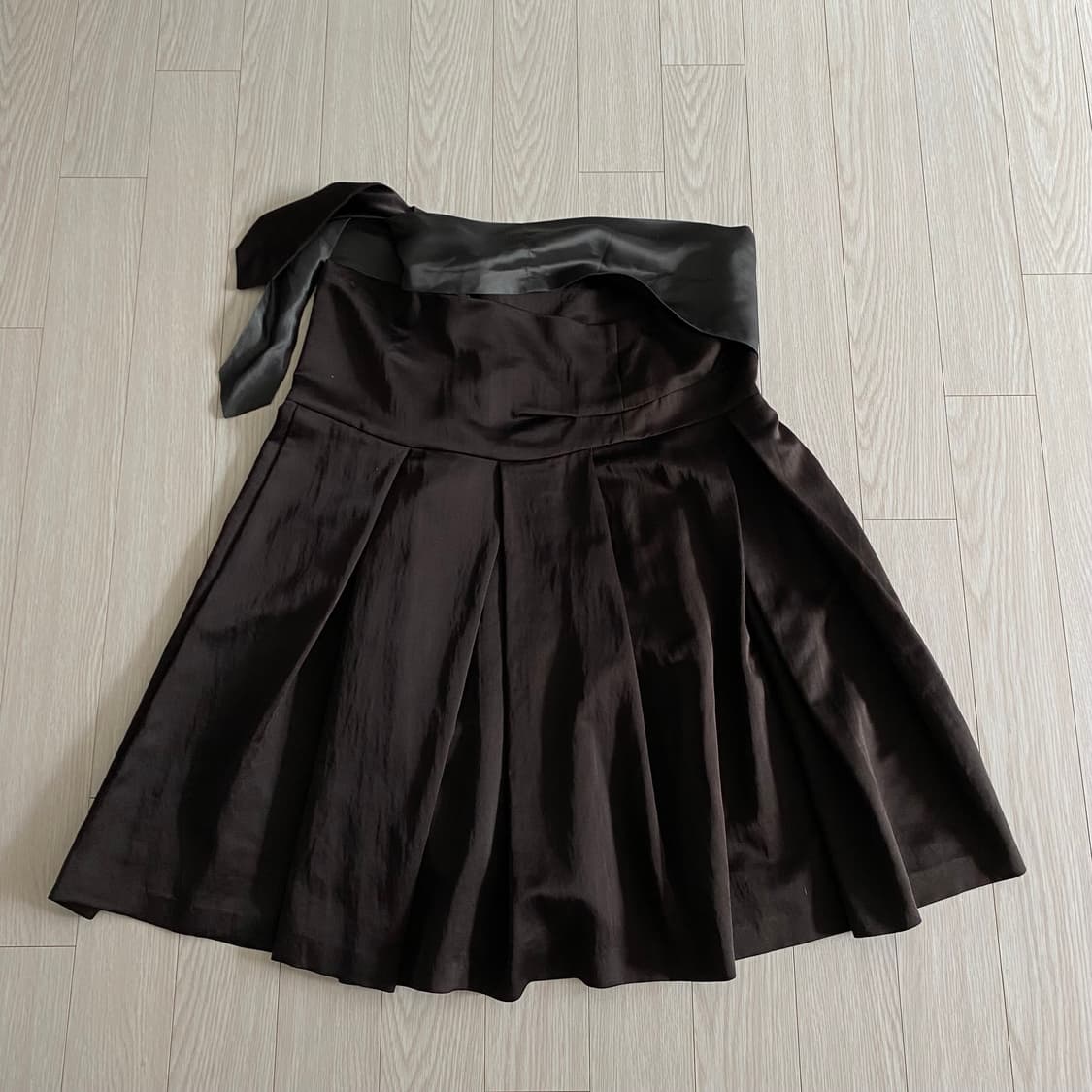 [38] 드리스 반 노튼 울 실크 투톤 플리츠 스커트 상품이미지3