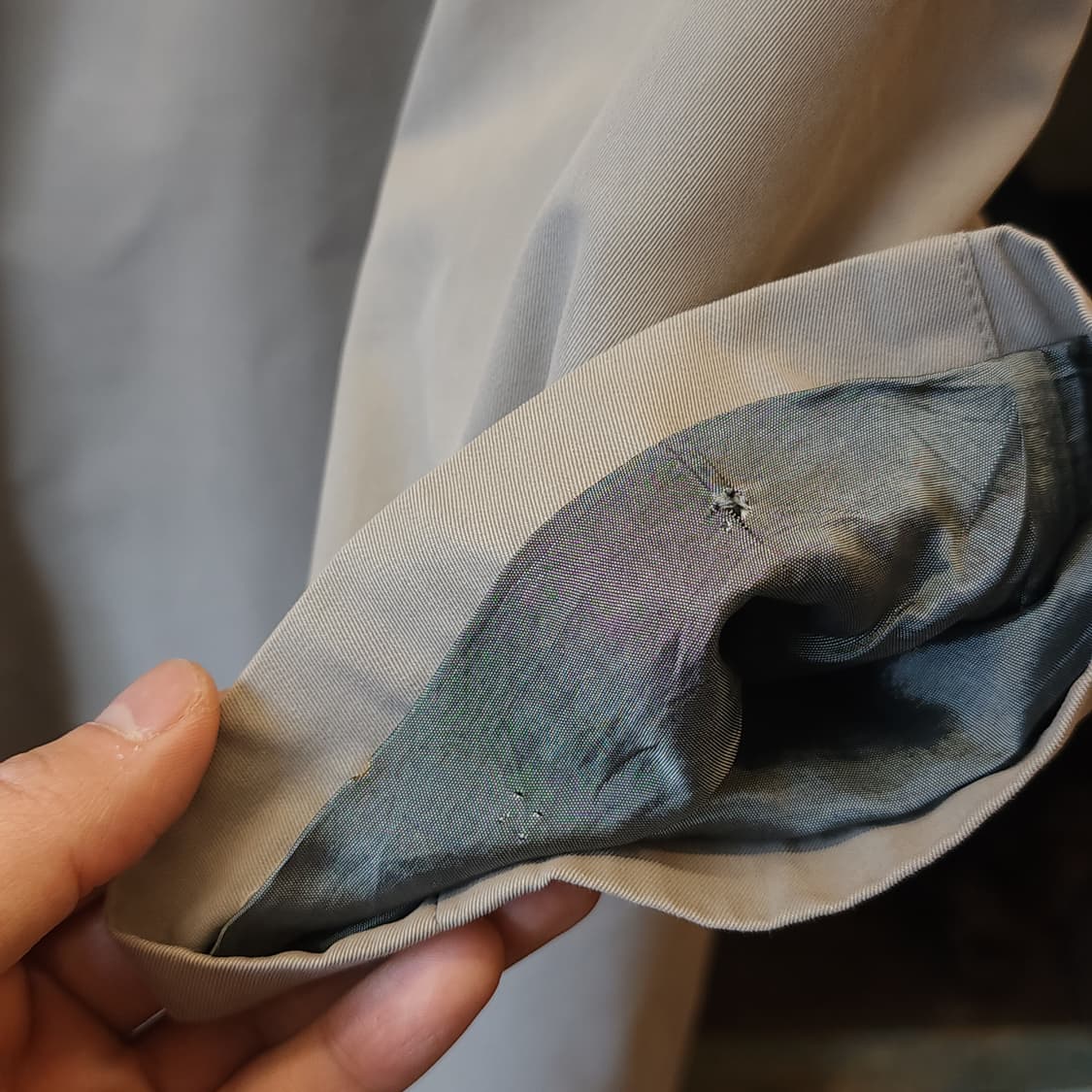 조르지오 아르마니 트렌치코트 싱글 트렌치 라이트 그레이 54 상품이미지9