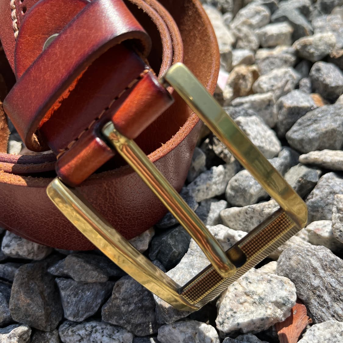 beverly 골드버클 빈티지 가죽 벨트 상품이미지2