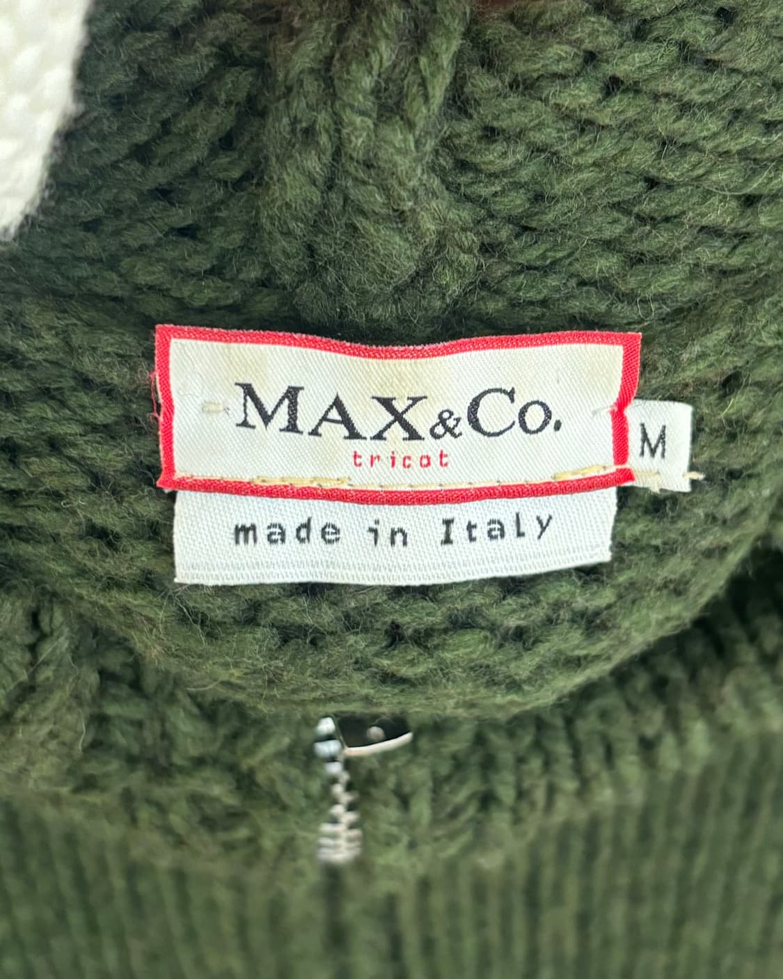 막스앤코 카키 니트 후드 집업 상품이미지7