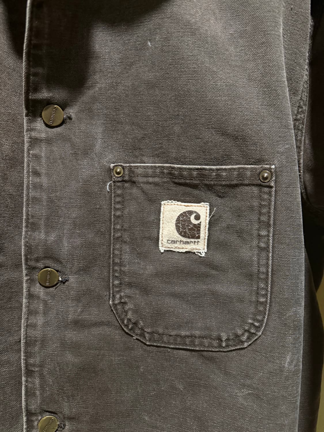 90s 빈티지 칼하트 초어 자켓 브라운 그레이 상품이미지2
