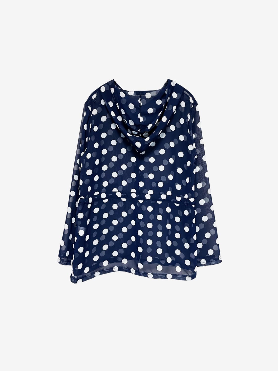 Mesh Dot Hooded Jacket - Navy 상품이미지8