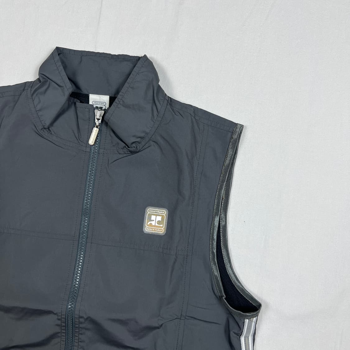 90‘s 꾸레주 꾸레쥬 courreges 로고 셋업 윈드 베스트 상품이미지3