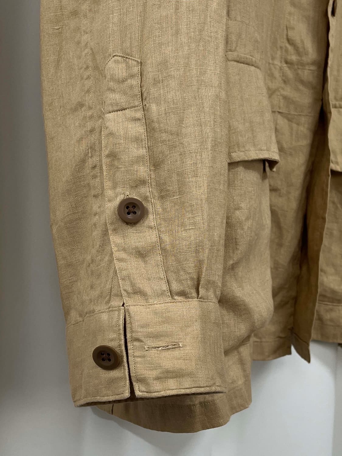 폴로 랄프로렌 QR 탄베이지 린넨 유틸리티 사파리 자켓 상품이미지8