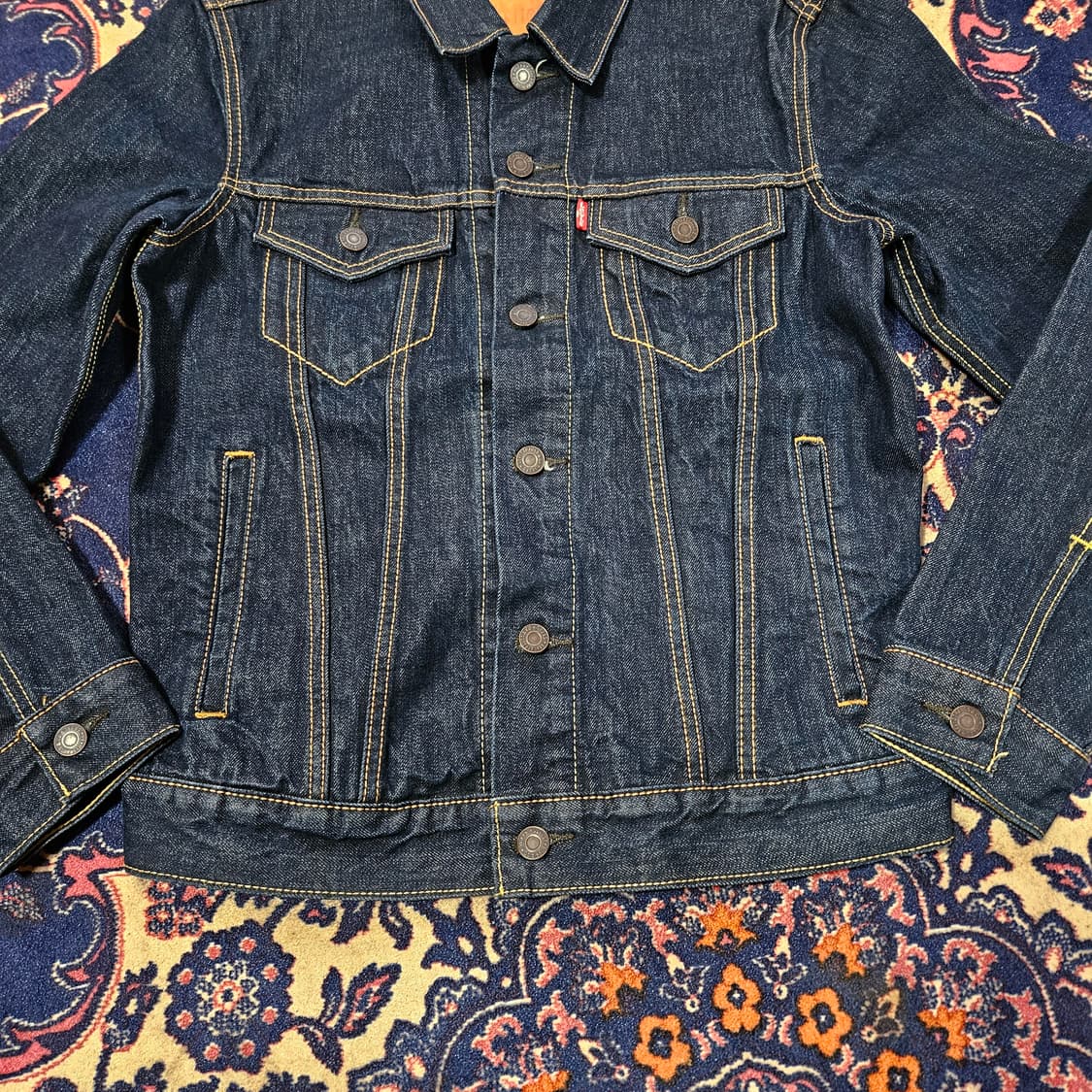 리바이스(Levis) 옐로우 스티치 데님 트러커 자켓  상품이미지5