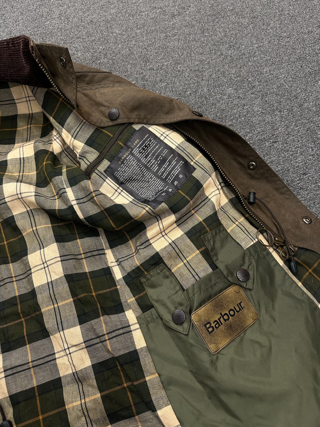 바버 유니온잭 그린 왁스자켓  상품이미지7