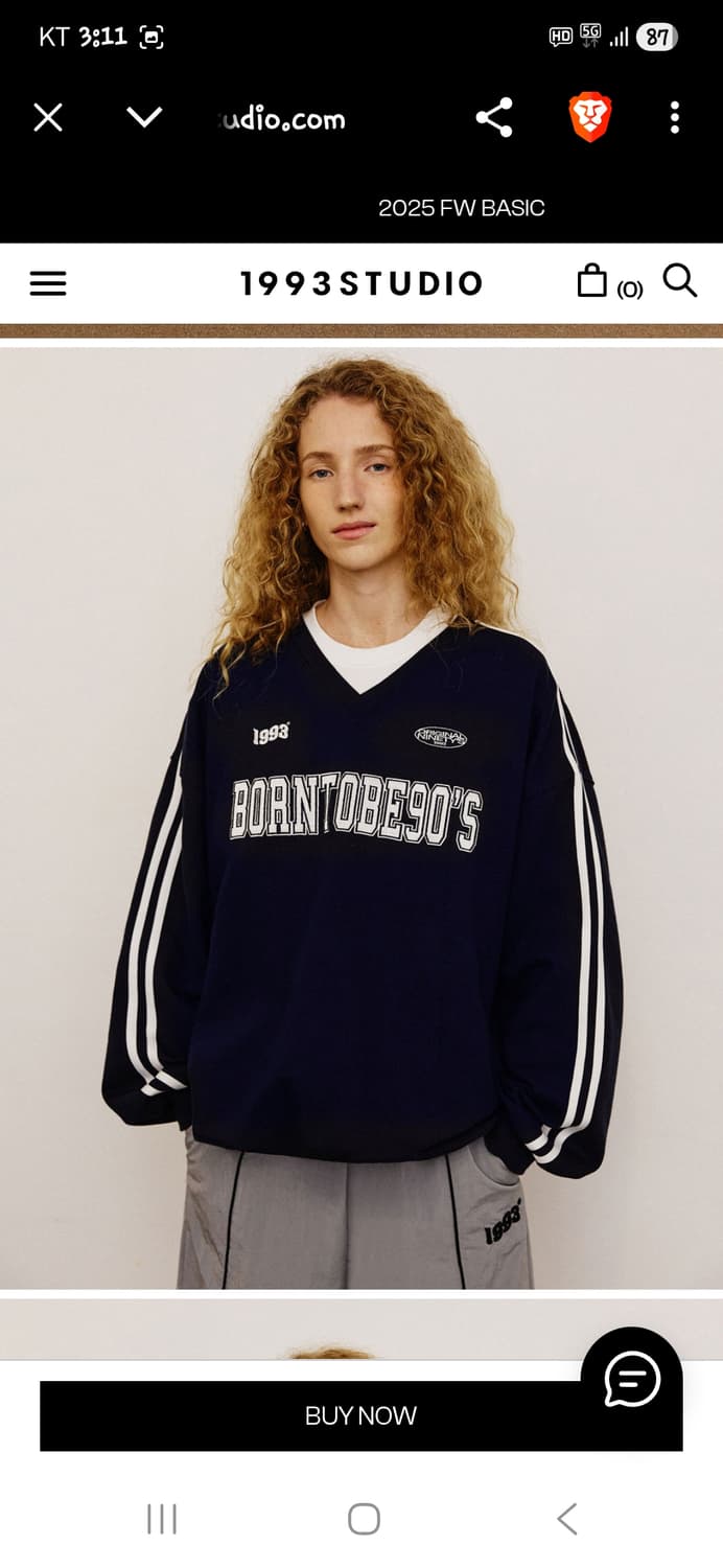 1993 스튜디오 스웻 브이넥 맨투맨 프리 상품이미지6