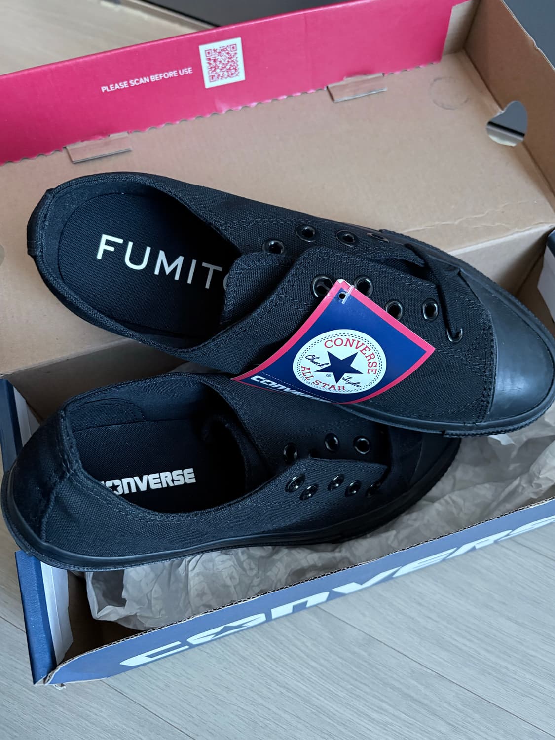 (265) 후미토 간류 x 컨버스 블랙 새상품 상품이미지2