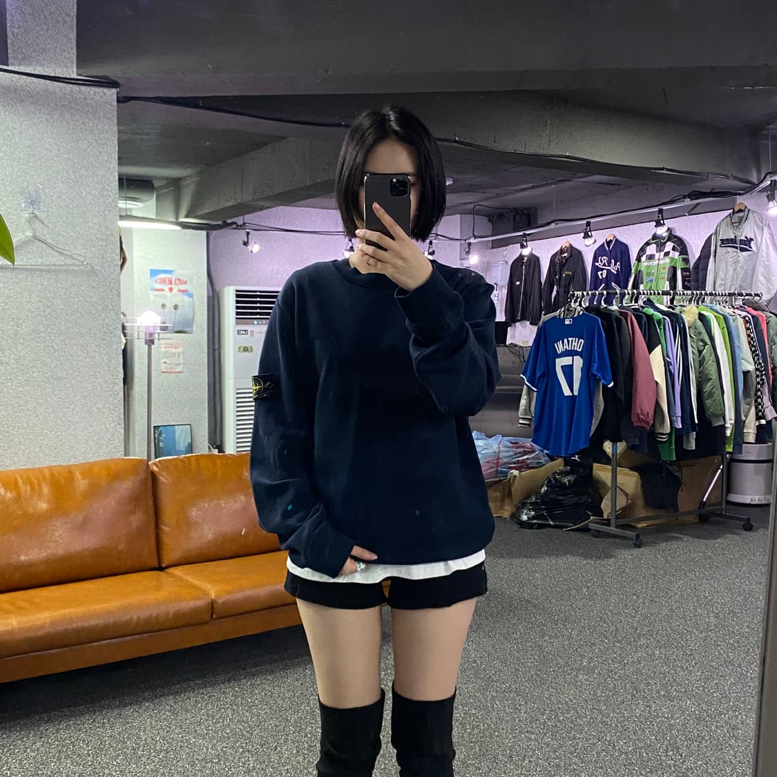 스톤아일랜드 와팬 네이비 맨투맨 B2886 상품이미지1