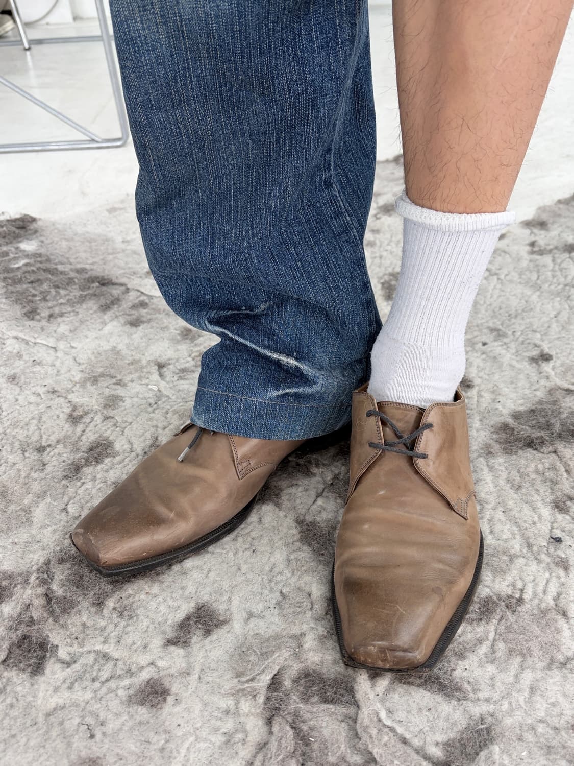 알랙산더 맥퀸 워시드 레더 슈즈 상품이미지5