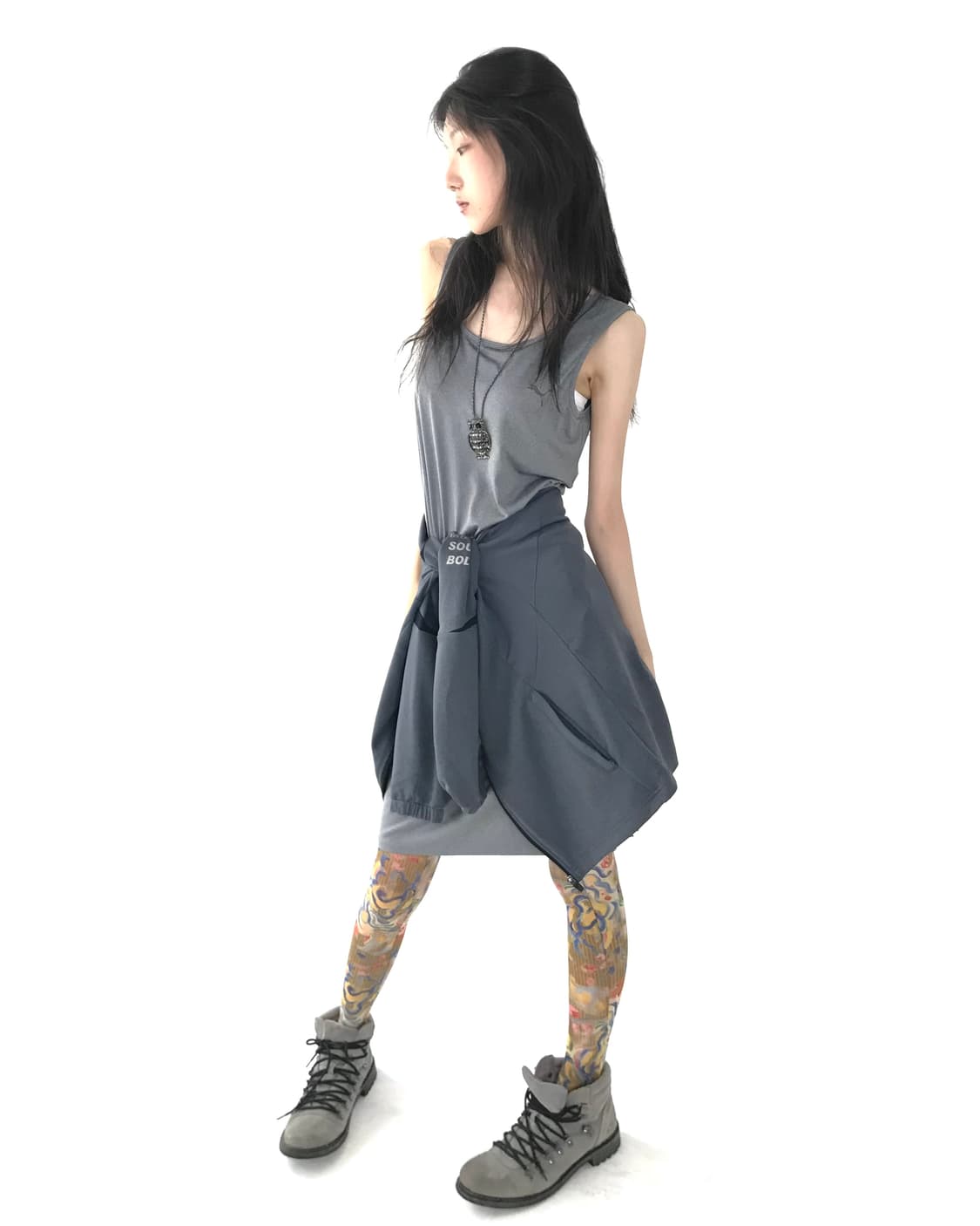 PUMA sporty grey cool jersey onepiece 상품이미지3