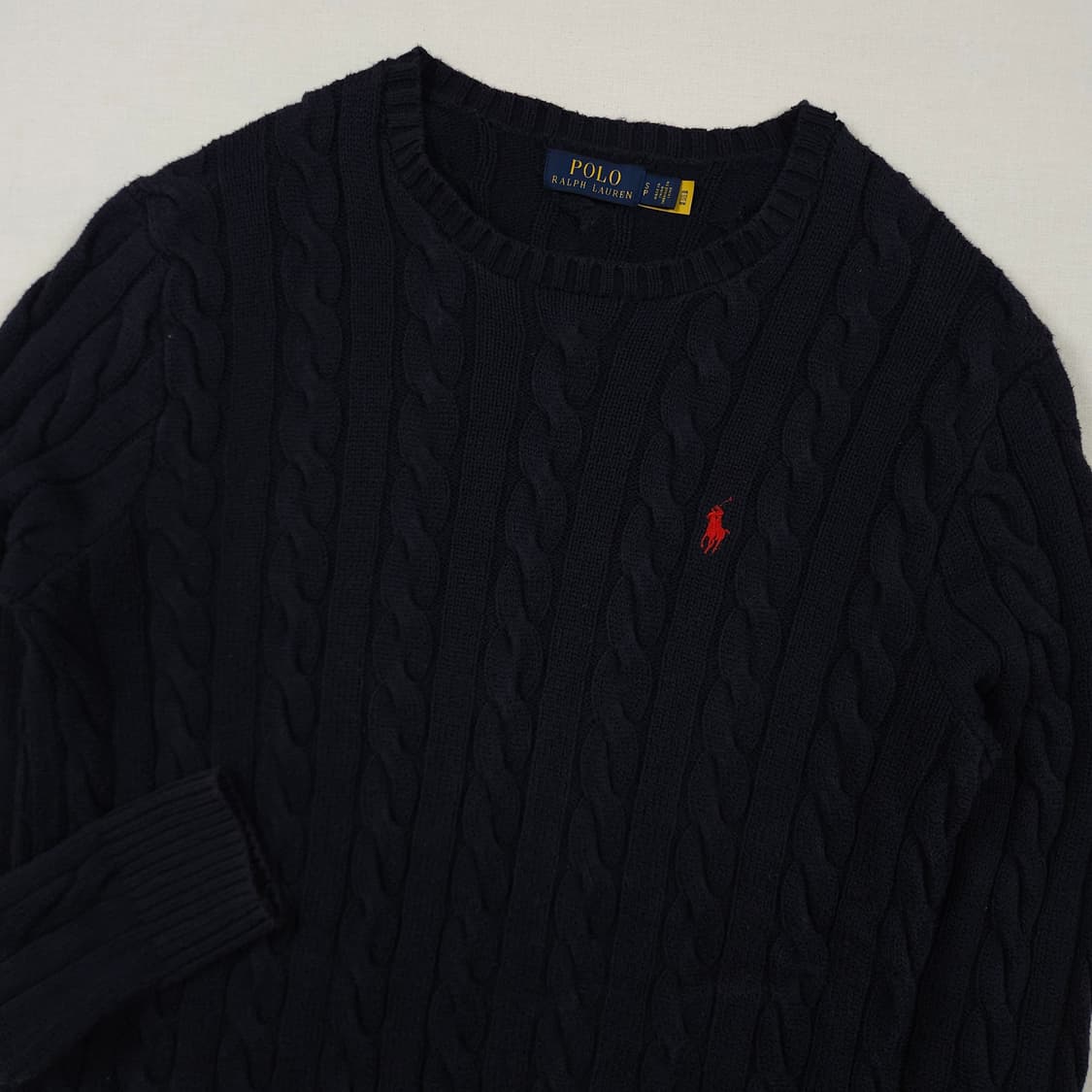 M(95) 폴로 랄프로렌 신형 케이블니트 네이비 상품이미지1
