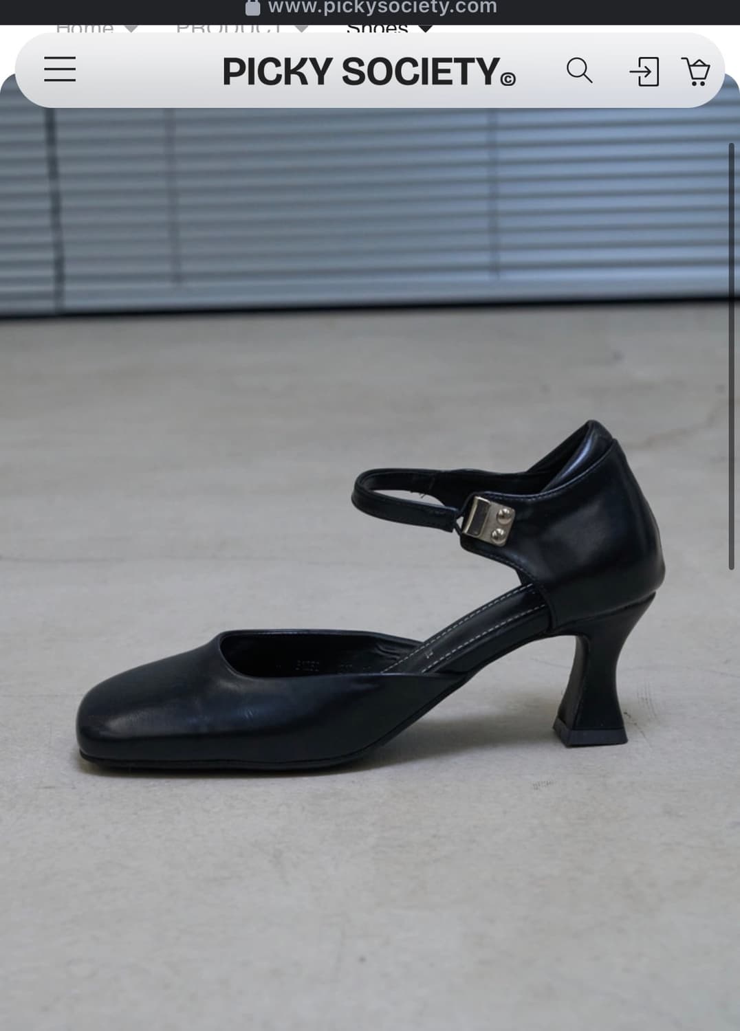 스퀘어 메리제인 펌프스 힐 상품이미지2