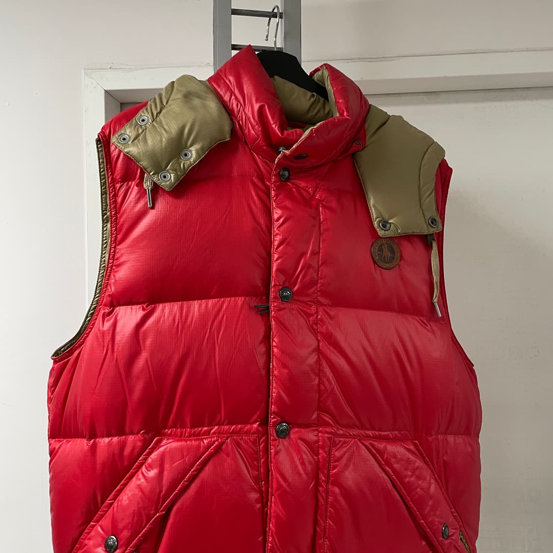 폴로 랄프로렌 패딩 조끼 레드 XL 상품이미지2