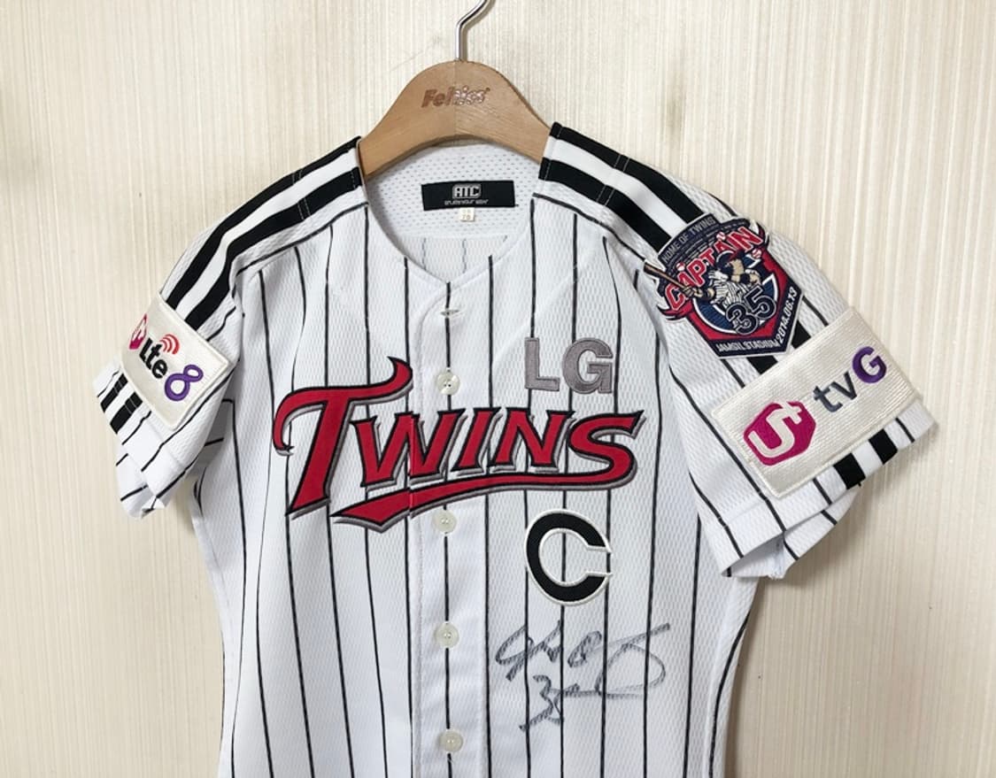 KBO ATC LG트윈스 홈유니폼/캡틴져지 75 #35 이진영(싸인) 상품이미지6
