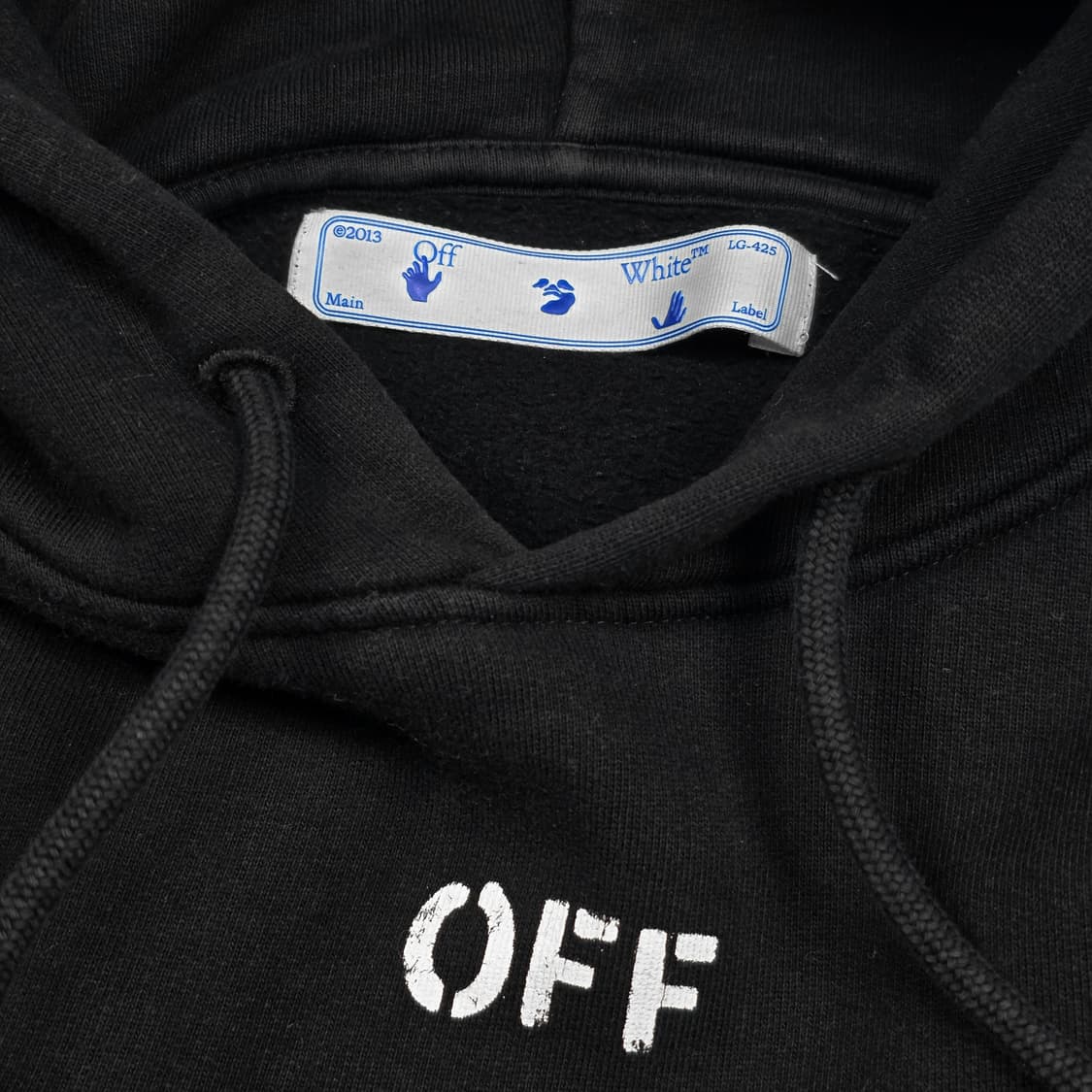 오프화이트 스프레이 후드티셔츠 상품이미지5