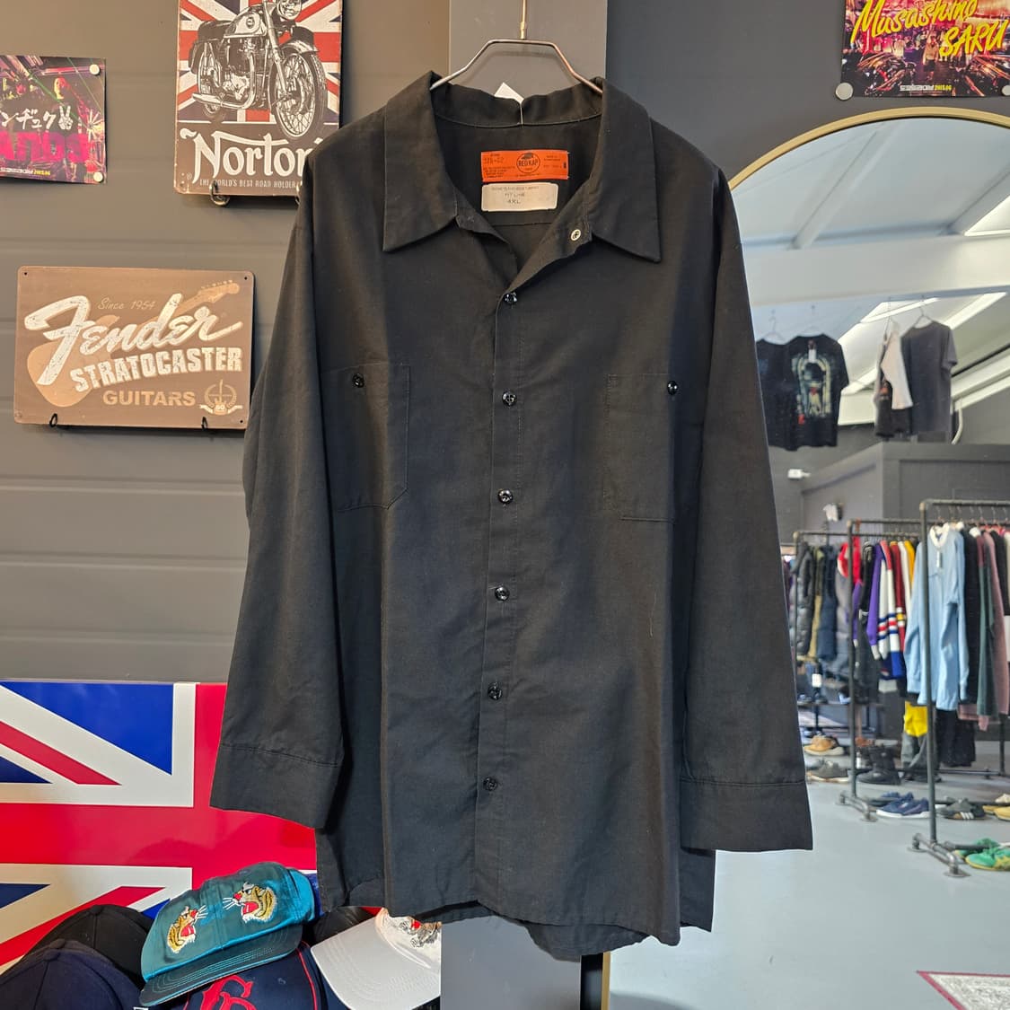 레드캡 디즈니랜드 유니폼 셔츠 4XL 블랙 워크셔츠 상품이미지1