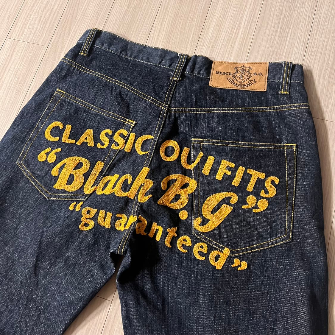 Black stich work denim 32 상품이미지7