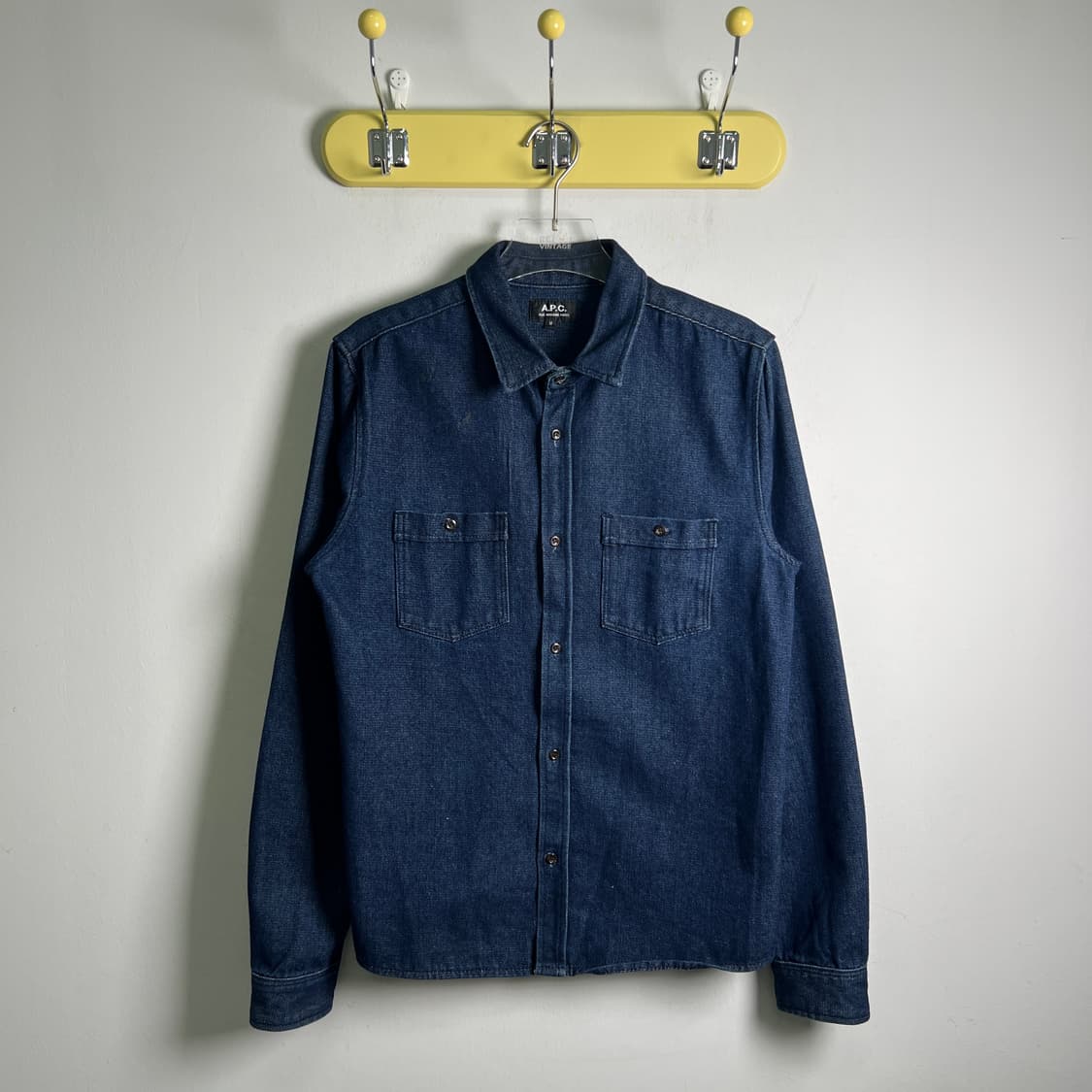 A.P.C. 아페쎄 투포켓 인디고 데님 셔츠 M 상품이미지2