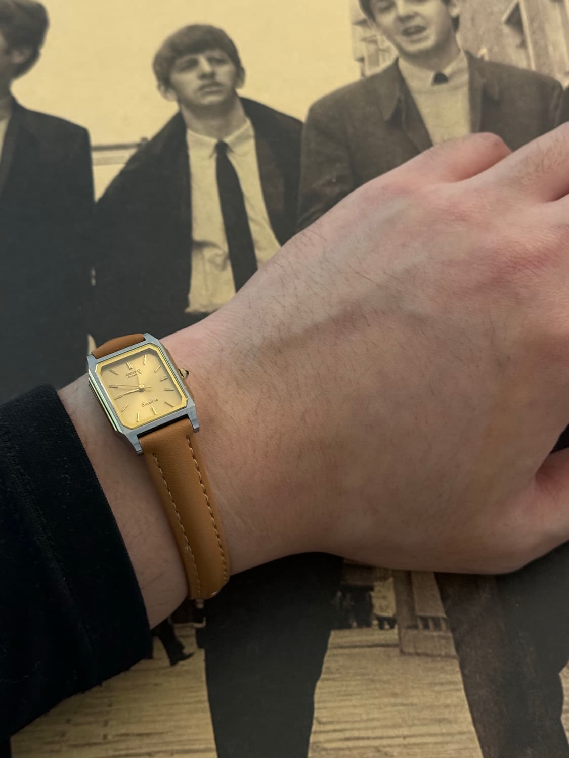 세이코 Seiko 쿼츠 스퀘어 엑셀린 브라운 레이디스 상품이미지4