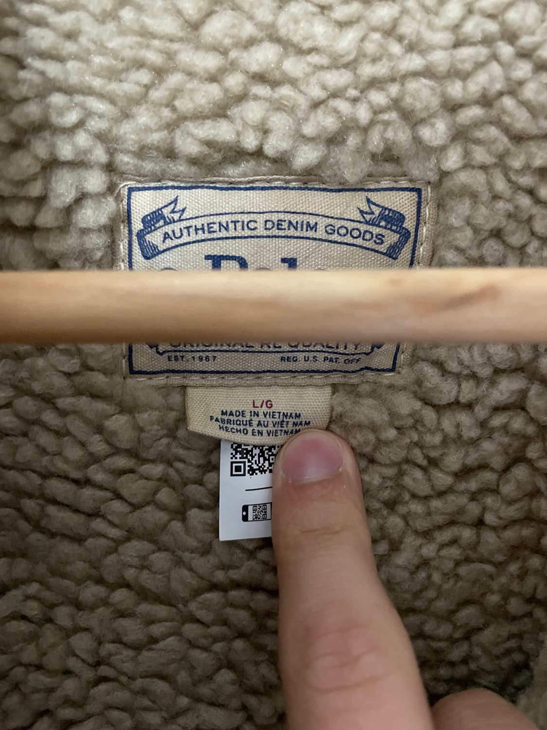 폴로 랄프로렌 데님 양털 쉐르파 자켓L(QR정품) 상품이미지5