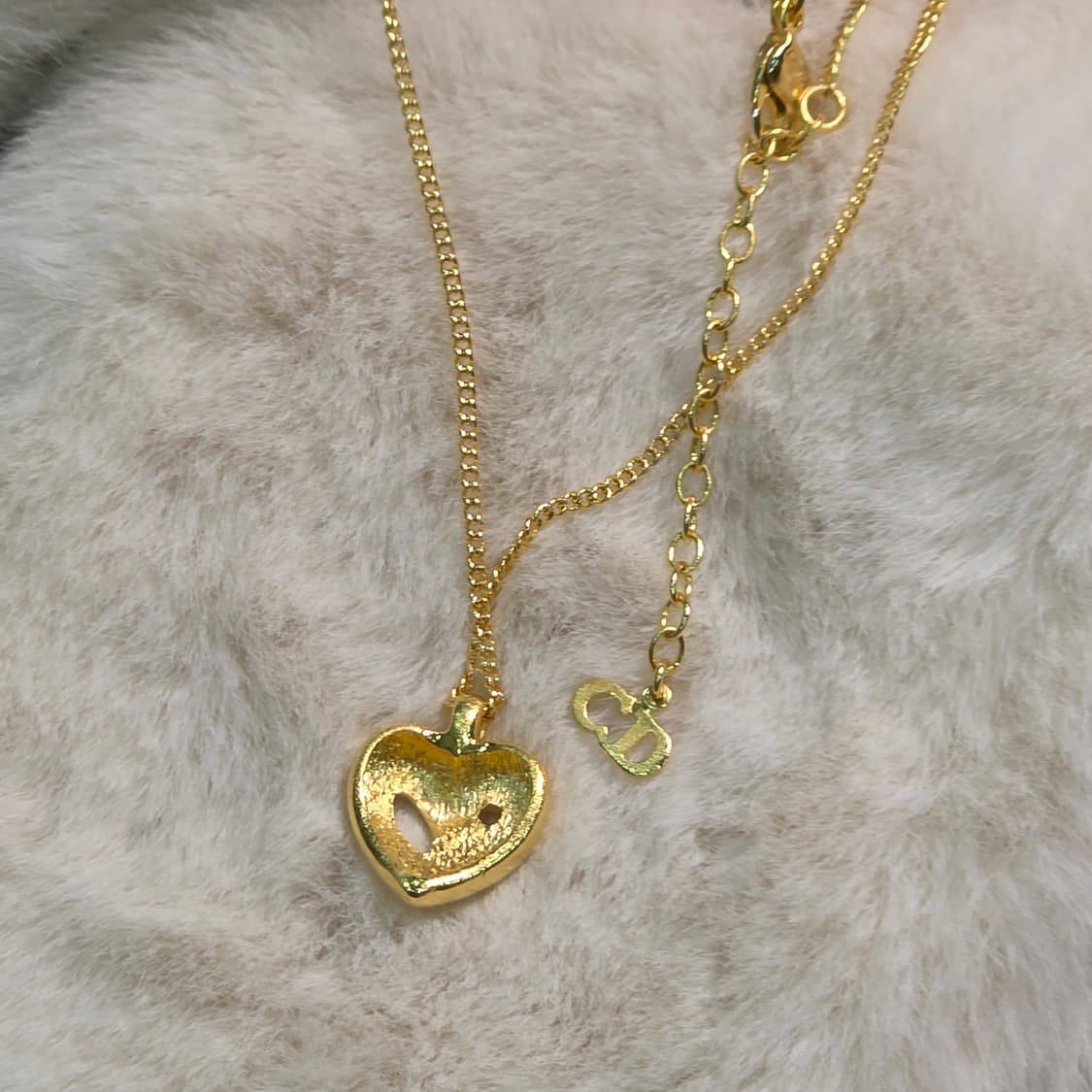 크리스찬 디올 하트 펜던트 골드 목걸이 상품이미지3
