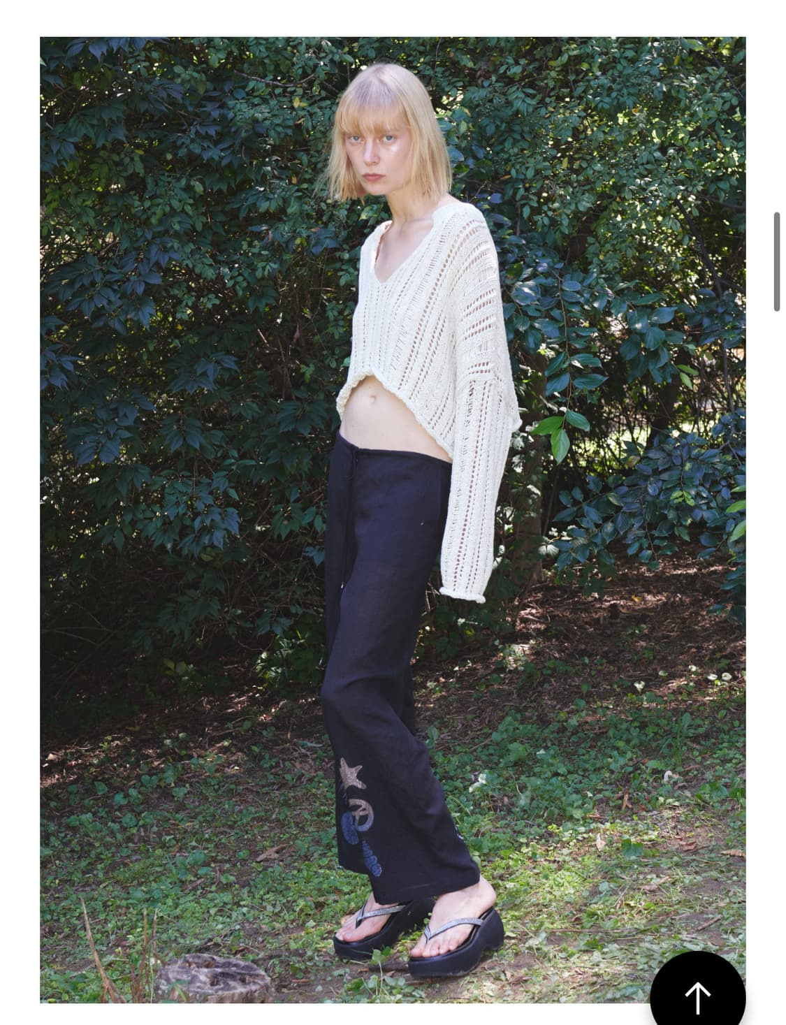 Open YY  V-NECK OPEN SWEATER, BEIGE 상품이미지4