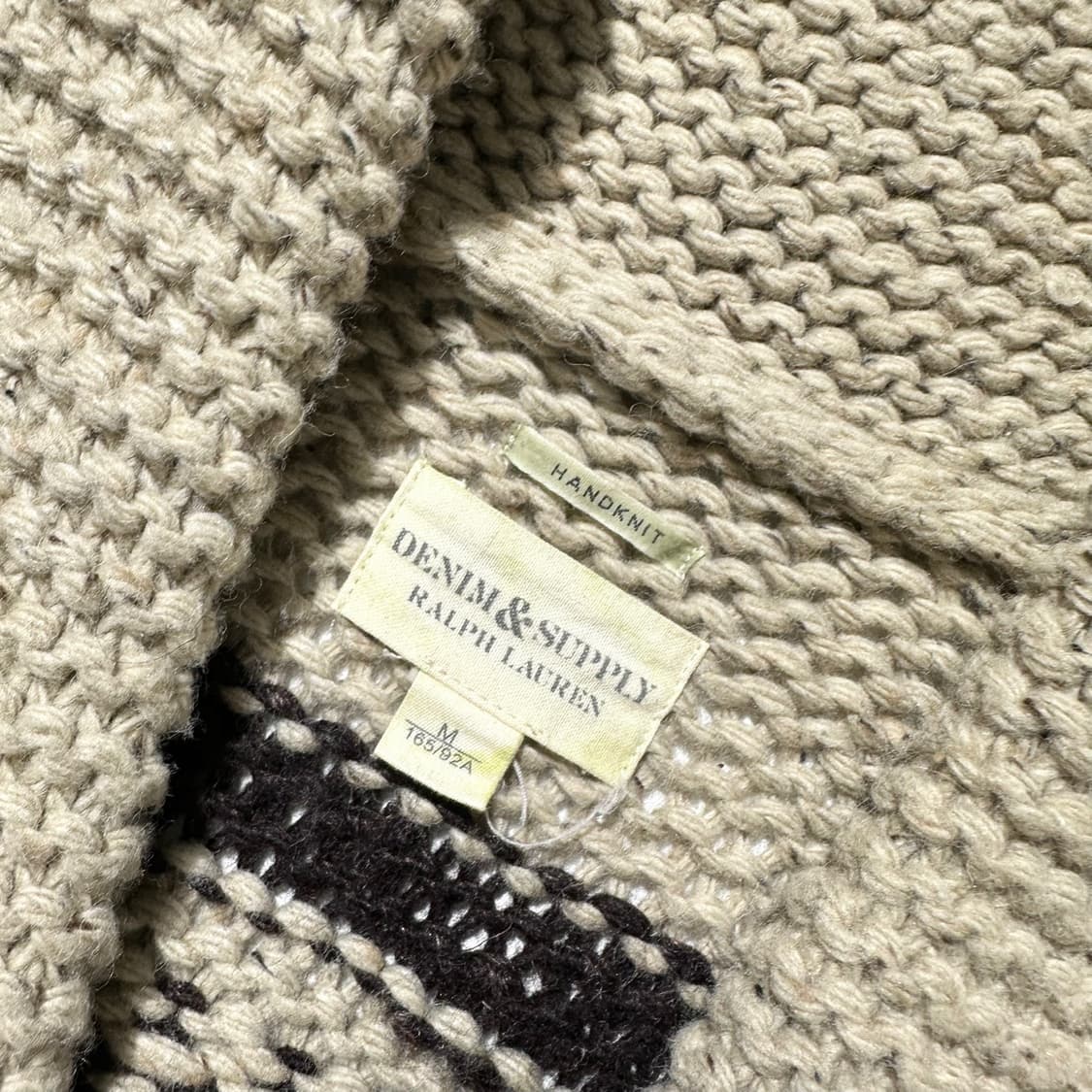 데님 앤 서플라이 랄프로렌 노르딕 코위찬 핸드 니트 숄카라 가디건 상품이미지4