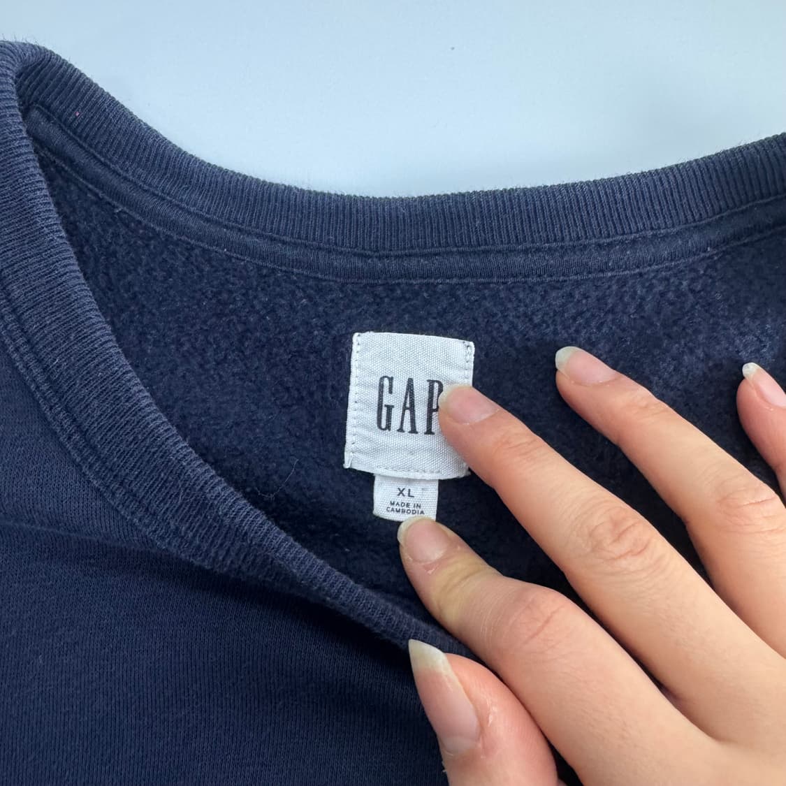 Gap 갭 화이트 로고 네이비 맨투맨  상품이미지5