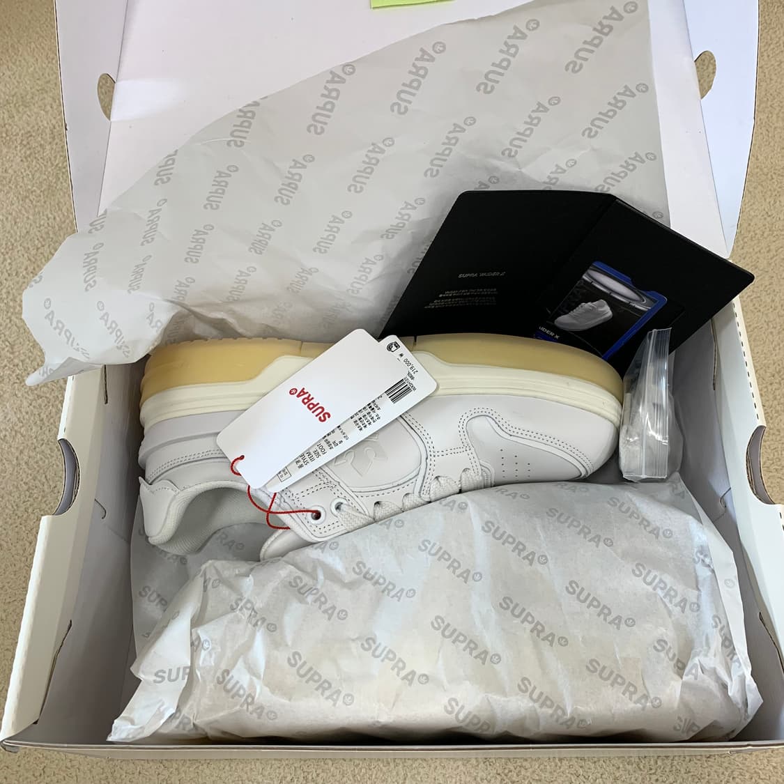 SUPRA 수프라 베이더 X 로우탑 운동화(260/화이트) 남성신발 상품이미지8