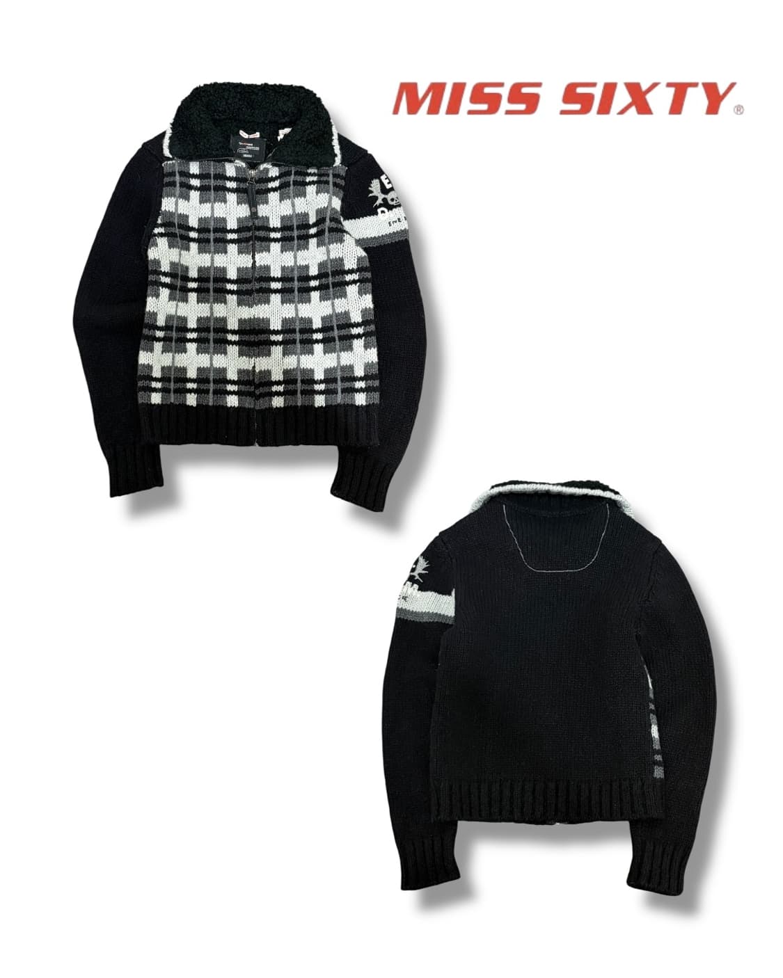 Miss sixty 스컬 펑크 니트집업  상품이미지2