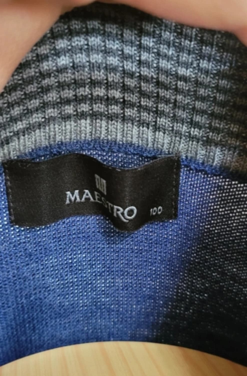 👔남성100사이즈👔maestro 반목 니트티(모100%) 상품이미지8