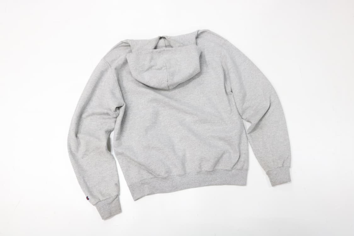 Champion 챔피온 에코 어센틱 그레이 무지 후드티 (M) 상품이미지5