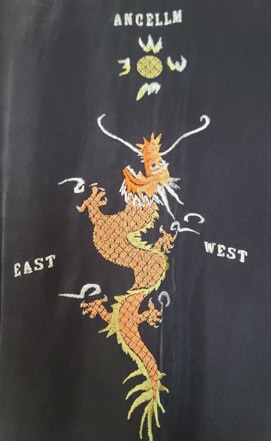 [2] 안셀름 AGING EMBROIDERY SHIRT 셔츠 블랙 상품이미지6