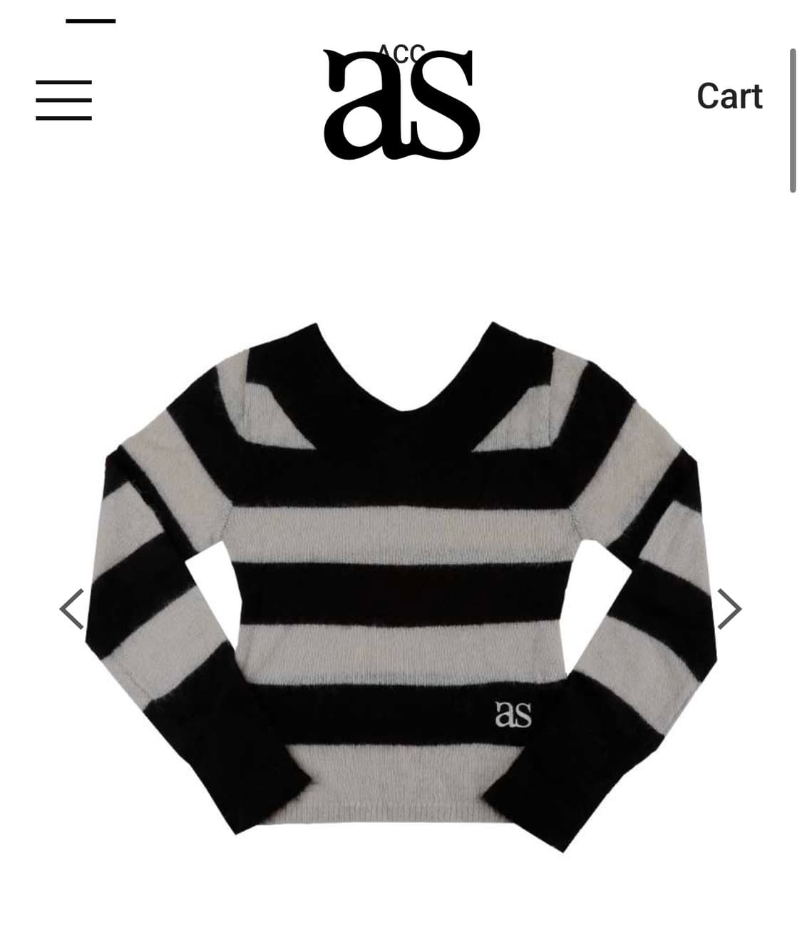 애즈온 ason pony stripe knit 애즈온 브이넥 니트 상품이미지2