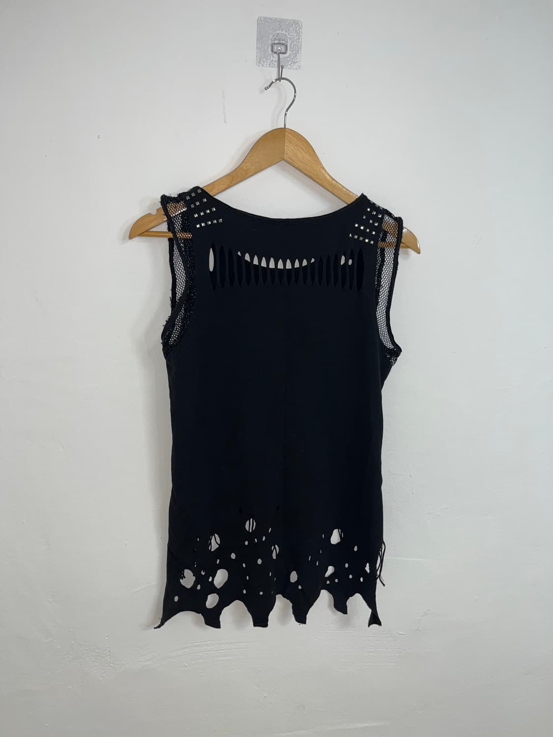 스컬프린팅 스터드 그런지 락펑크 슬리브리스 상품이미지8