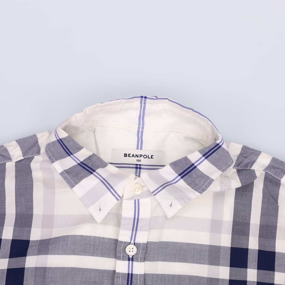 [100] 빈폴 배색 체크 카라 긴팔 셔츠 남방 1222J 상품이미지3