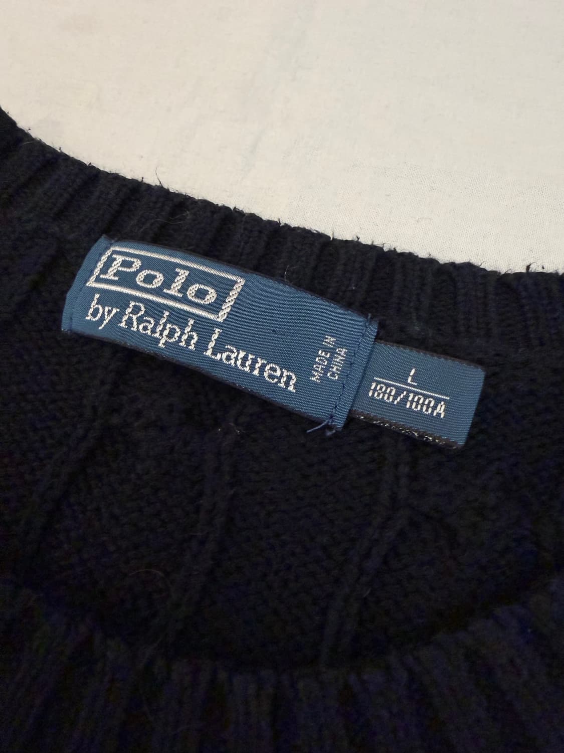 폴로 랄프로렌 꽈배기 케이블 니트 블랙 상품이미지3